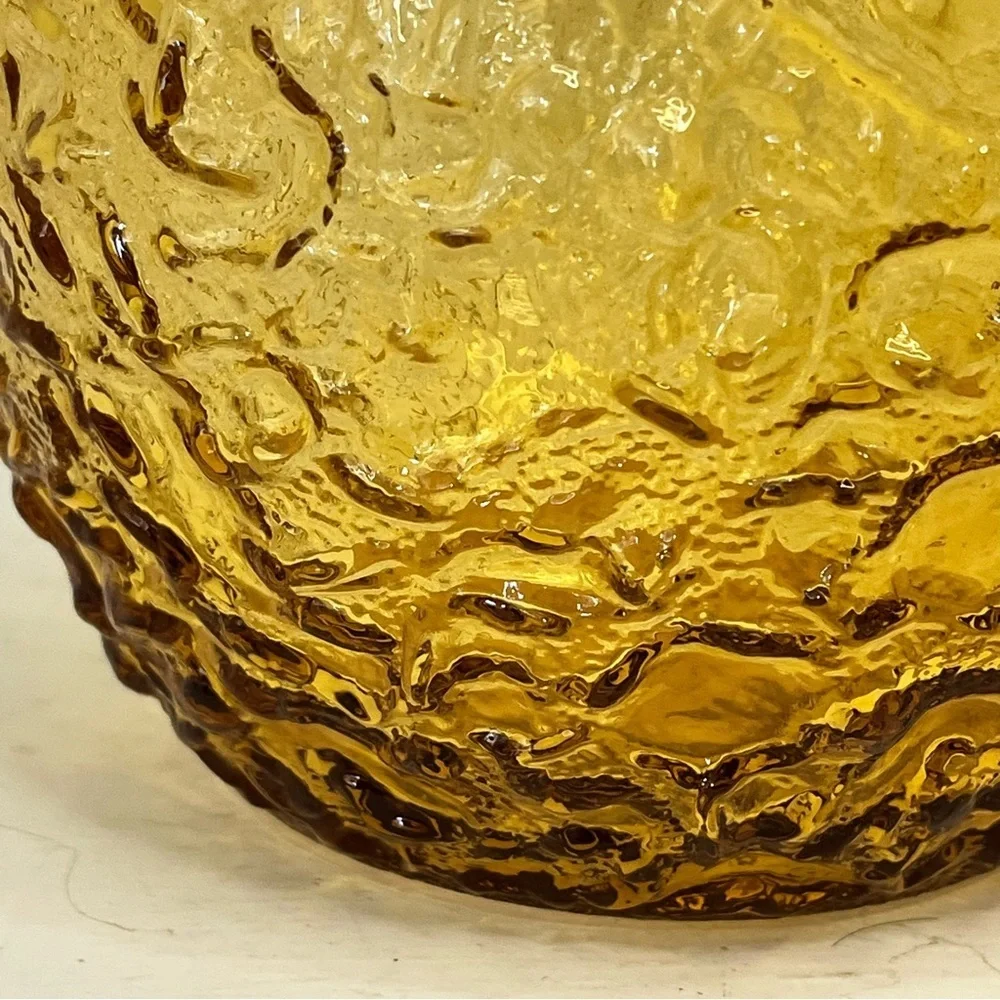 Vintage Anchor Hocking Lido Amber Glass Pitcher